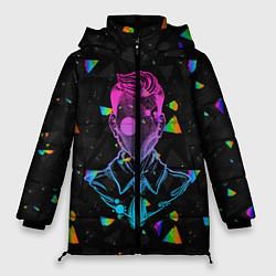 Куртка зимняя женская Glitch man, цвет: 3D-черный