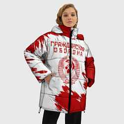 Куртка зимняя женская Гражданская оборона, цвет: 3D-светло-серый — фото 2