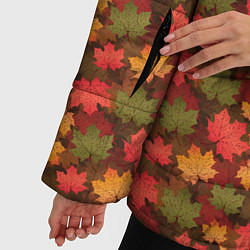 Куртка зимняя женская Maple leaves, цвет: 3D-черный — фото 2