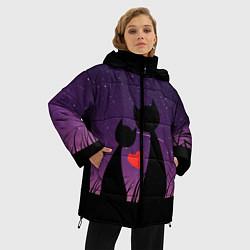 Куртка зимняя женская Котики, цвет: 3D-черный — фото 2