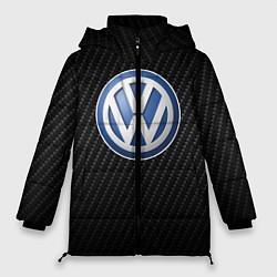 Куртка зимняя женская Volkswagen Logo, цвет: 3D-светло-серый