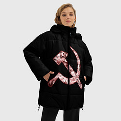 Куртка зимняя женская Anime USSR, цвет: 3D-черный — фото 2