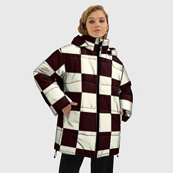 Куртка зимняя женская Шахматка, цвет: 3D-черный — фото 2