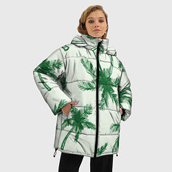 Куртка зимняя женская Пальмовый рай, цвет: 3D-черный — фото 2