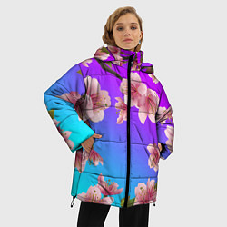 Куртка зимняя женская САКУРА ВИШНЯ, цвет: 3D-черный — фото 2