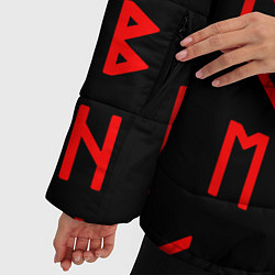 Куртка зимняя женская КРАСНЫЕ РУНЫ, цвет: 3D-черный — фото 2