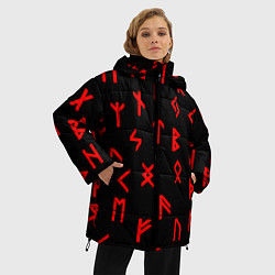 Куртка зимняя женская КРАСНЫЕ РУНЫ, цвет: 3D-черный — фото 2