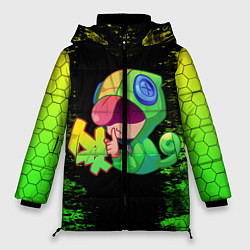 Куртка зимняя женская Бравл Старс Леон, цвет: 3D-черный