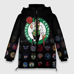 Куртка зимняя женская Boston Celtics 1, цвет: 3D-черный