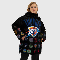 Куртка зимняя женская Oklahoma City Thunder 2, цвет: 3D-красный — фото 2