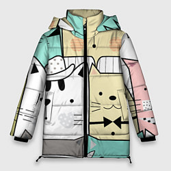 Куртка зимняя женская Деловые котейки, цвет: 3D-светло-серый