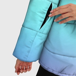 Куртка зимняя женская Небесно голубой градиентный, цвет: 3D-светло-серый — фото 2