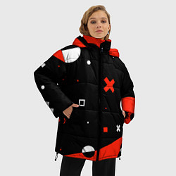 Куртка зимняя женская ФИГУРКИ, цвет: 3D-черный — фото 2