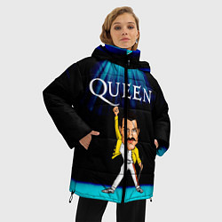 Куртка зимняя женская Фреди Меркури, цвет: 3D-красный — фото 2