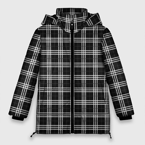 Женская зимняя куртка Шотландка / 3D-Светло-серый – фото 1