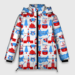 Куртка зимняя женская РОССИЯ УЗОР, цвет: 3D-красный
