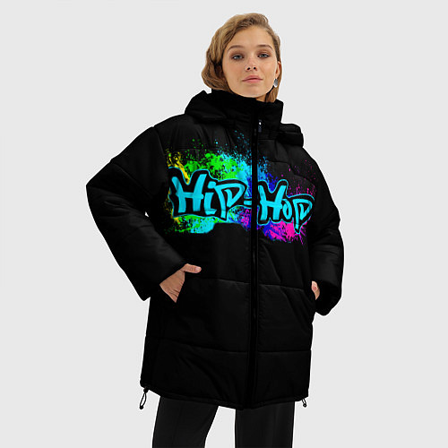 Женская зимняя куртка Hip-Hop / 3D-Красный – фото 3