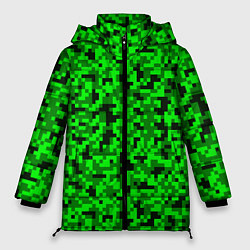 Куртка зимняя женская КАМУФЛЯЖ GREEN, цвет: 3D-черный