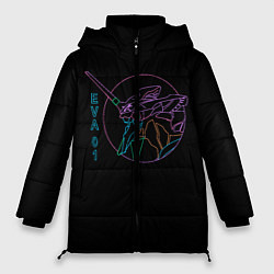 Женская зимняя куртка Eva 01, Vaporwave, Evangelion