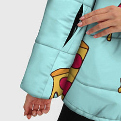 Куртка зимняя женская Ароматная пицца, цвет: 3D-светло-серый — фото 2