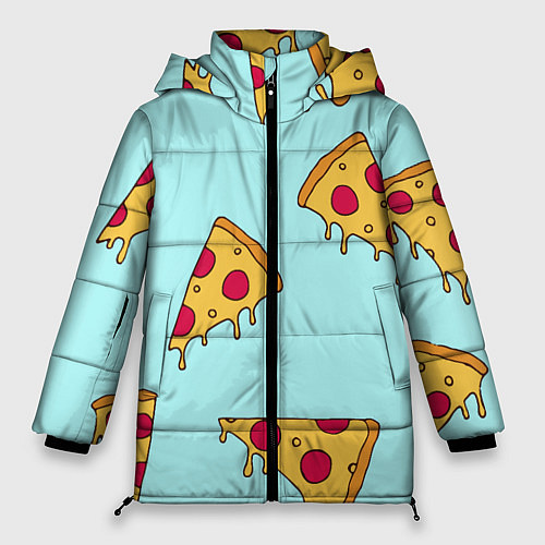 Женская зимняя куртка Ароматная пицца / 3D-Светло-серый – фото 1