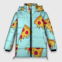 Куртка зимняя женская Ароматная пицца, цвет: 3D-светло-серый