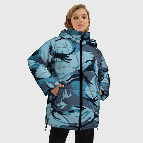Женская зимняя куртка Камуфляж Полиции / 3D-Красный – фото 3