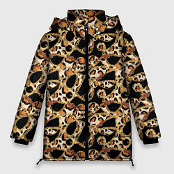 Куртка зимняя женская Versace Леопардовая текстура, цвет: 3D-черный