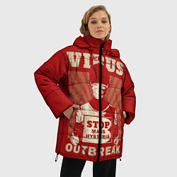 Куртка зимняя женская Virus Outbreak, цвет: 3D-черный — фото 2