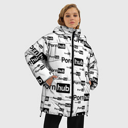 Куртка зимняя женская PornHub, цвет: 3D-черный — фото 2