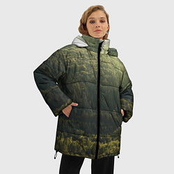 Куртка зимняя женская Летний лес, цвет: 3D-черный — фото 2