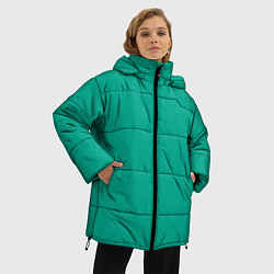 Куртка зимняя женская Зеленый, цвет: 3D-светло-серый — фото 2