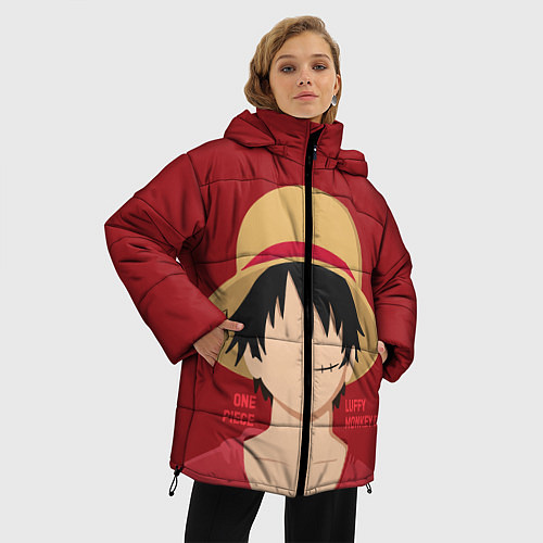 Женская зимняя куртка Luffy / 3D-Красный – фото 3