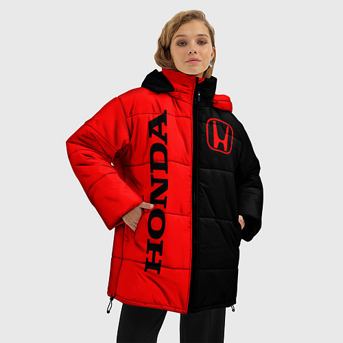 Женская зимняя куртка HONDA / 3D-Красный – фото 3