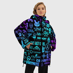 Куртка зимняя женская ЛОГОТИПЫ ИГР, цвет: 3D-красный — фото 2