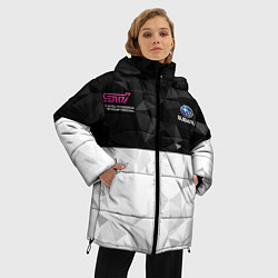 Куртка зимняя женская SUBARU WRX STI спина Z, цвет: 3D-светло-серый — фото 2