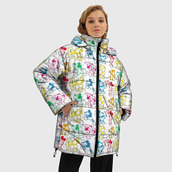 Куртка зимняя женская Приключения Микки, цвет: 3D-черный — фото 2