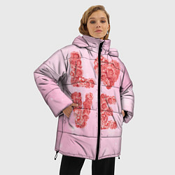 Куртка зимняя женская Love Розы, цвет: 3D-черный — фото 2