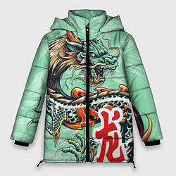 Куртка зимняя женская Изумрудный дракон, цвет: 3D-красный
