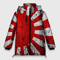 Куртка зимняя женская ЯПОНСКИЙ ФЛАГ, цвет: 3D-черный
