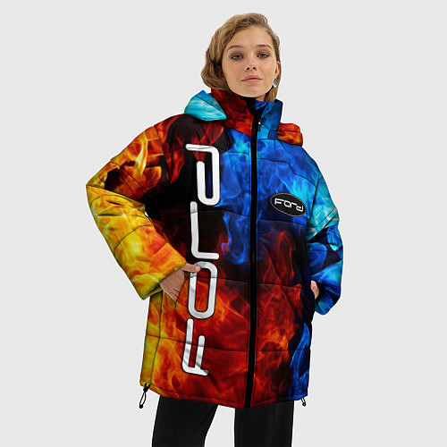 Женская зимняя куртка FORD / 3D-Красный – фото 3