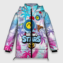 Куртка зимняя женская BRAWL STARS NANI ТРОПИКИ, цвет: 3D-черный