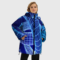 Куртка зимняя женская НЕОНОВАЯ СПИРАЛЬ, цвет: 3D-черный — фото 2