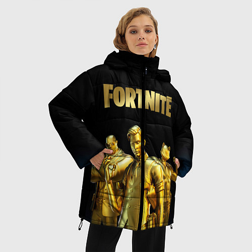 Женская зимняя куртка FORTNITE GOLD SQUAD / 3D-Красный – фото 3