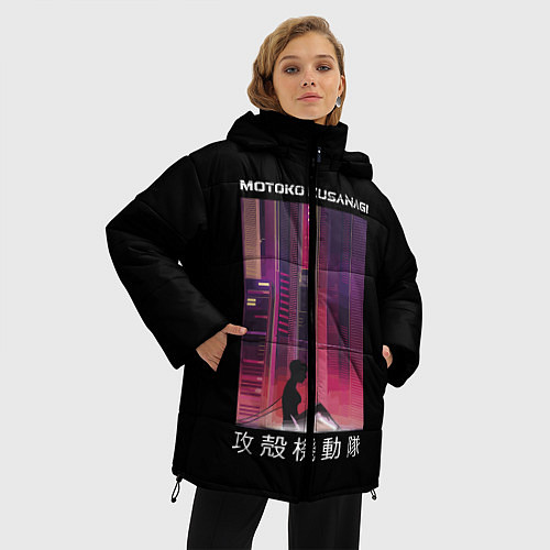 Женская зимняя куртка Призрак в доспехах / 3D-Красный – фото 3