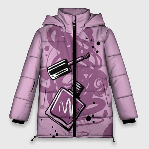 Женская зимняя куртка Лак для ногтей / 3D-Светло-серый – фото 1