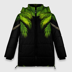 Куртка зимняя женская Пальмы, цвет: 3D-черный