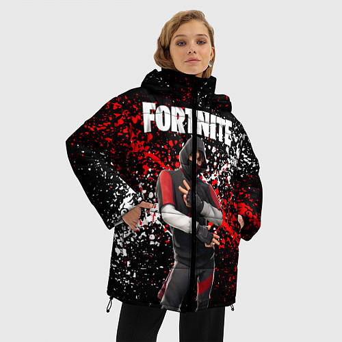 Женская зимняя куртка Fortnite Ikonik / 3D-Красный – фото 3