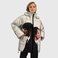 Куртка зимняя женская Криминальное чтиво, цвет: 3D-красный — фото 2