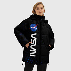 Куртка зимняя женская NASA НАСА, цвет: 3D-красный — фото 2
